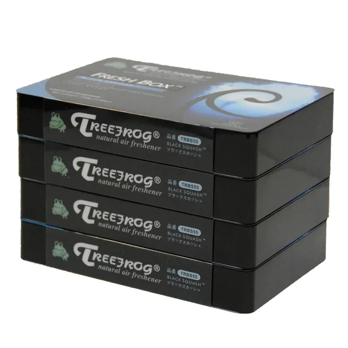 Black Squash Scent 4 Pack, Treefrog Natural Air Freshener Fresh Box (Aka Xtreme Fresh)