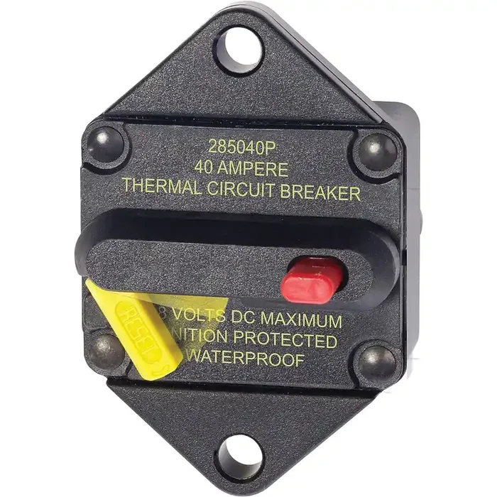 Blue Sea Systems 7081 285 Series Circuit Breaker, Panel Mount, 30A Dc