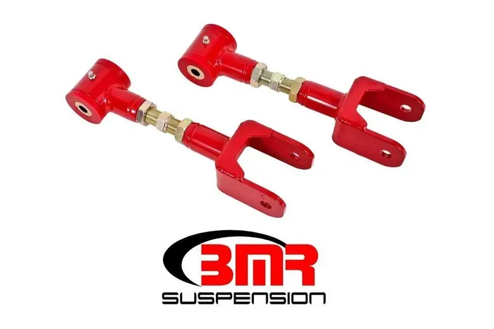 BMR 79-04 Mustang On-car Adjustable Upper Control Arms – Red (Polyurethane Bushings)