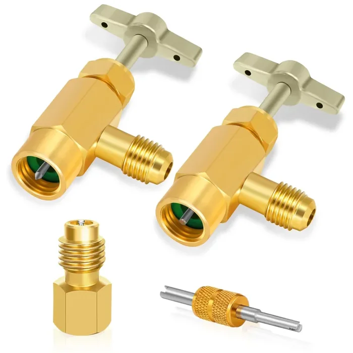 Boltigen R134a Can Tap Kit – Self Sealing Puncture Style with R134A Tank Adapter & Valve Core Removal Tool for Refrigerant Refill