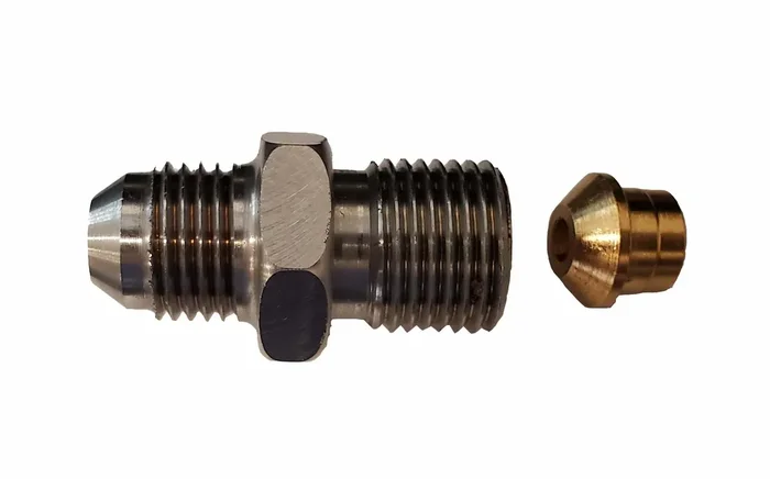 Borgeson GM Steering pump adapter. Adapts O-ring or flare power steering pumps to a -6AN. 925127