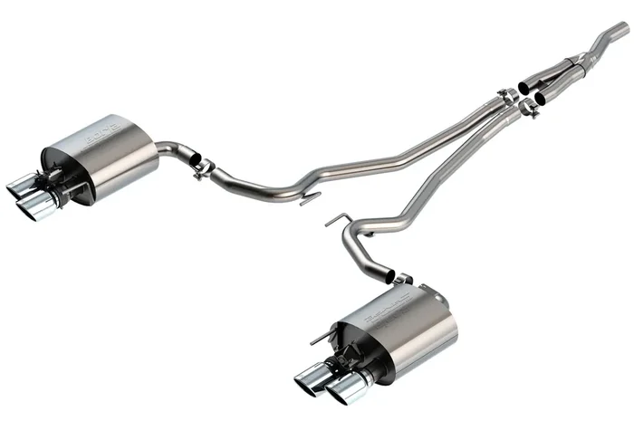 Borla 2.25″ Cat-Back Exhaust System – S-Type – 4″ Stainless Steel Tips (2019-2023 Mustang EcoBoost) – 140827