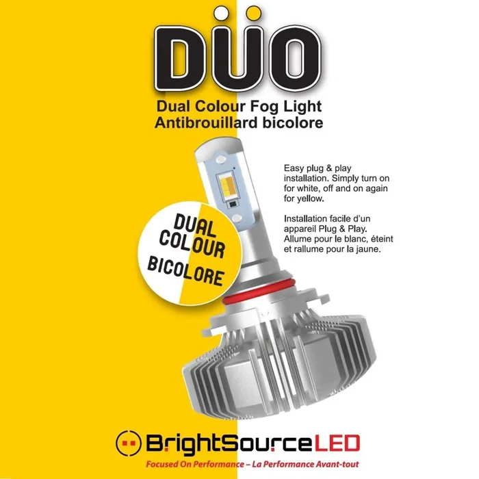 BrightSource Duo Dual Color LED Fog Light Bulbs – 5002 / PS24W / PS24X, Twin Pack 96522