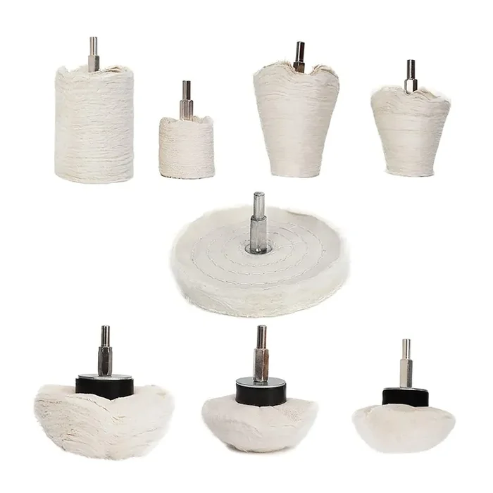 Buffing Polishing Wheel For Drill – 8Pcs Polishing Wheel Cone/Column/Mushroom/T-Shaped Wheel Grinding Head With 1/4 Handle For M