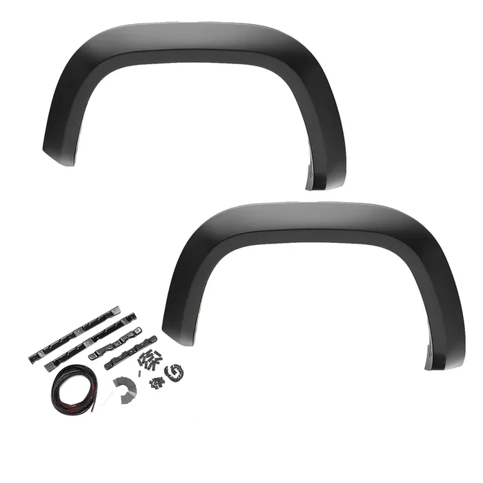 Bushwacker Extend-A-Fender Extended Front Fender Flares 2-Piece Set, Black, Smooth Finish 20085-02 Fits 2011-2016 Ford F-2
