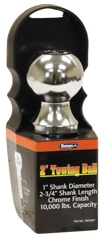 Buyers Products 1802007 Ball (Chrome 2‘‘ X 1‘‘ X 2.75‘‘,Capacity 10000 Lbs)