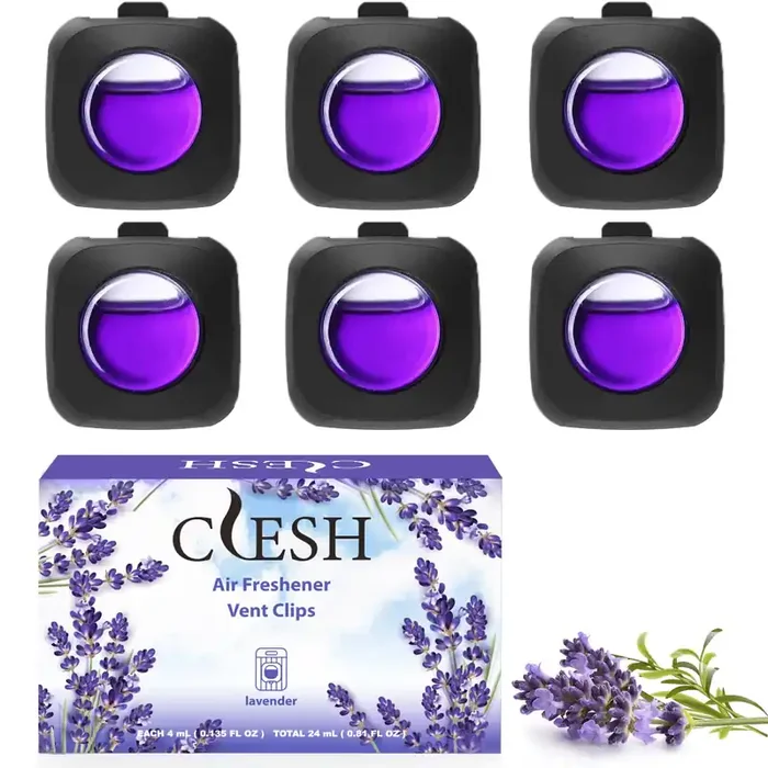 Car Air Fresheners, 6 Pack, Lavender Embrace, Car Fresheners Vent Clips, Long Lasting Air Freshener For Car, Car Refresher For M