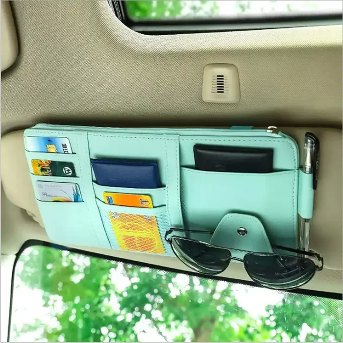 Car Sun Visor Organizer, Auto Interior Accessories Pocket Organizers, Registration And Document Holder, Personal Belonging Stora