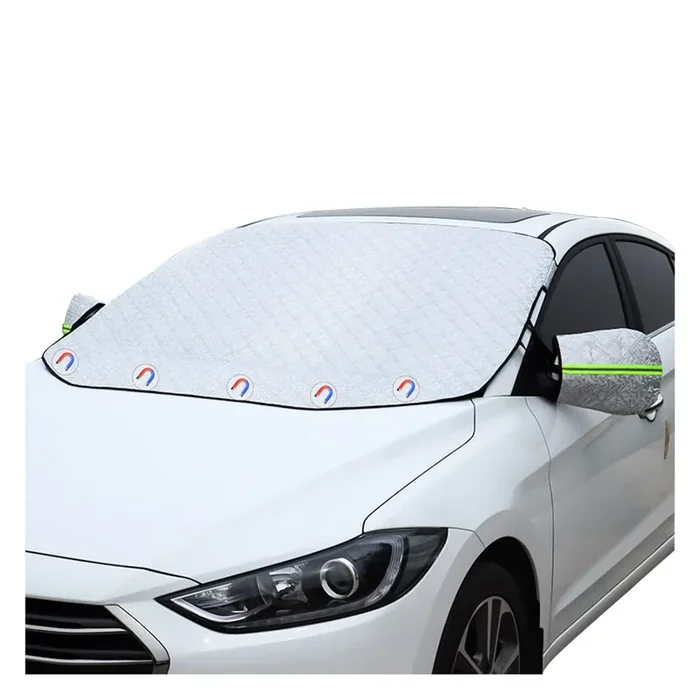 Car Windshield Snow Cover With 4 Layers Windproof Protection Defense Frost Sunlight, All Weather Winter & Summer Front Window Au
