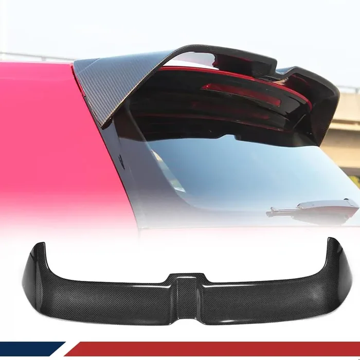 Carbon Fiber Spoiler For Volkswagen Vw Golf 7 7.5 Mk7 Mk7.5 Gti R Hatchback 2014-2019 Custom Parts Rear Wing Spoiler Trunk Spoiler Window Roof Spoiler Body Kits Factory Outlet (Style A)