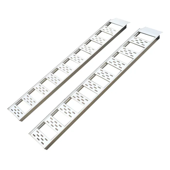 Cargosmart Aluminum Straight Fixed Ramp With Treads (2Pk) – Easily And Safely Load And Unload Light Equipment, Lawn Tractors, At
