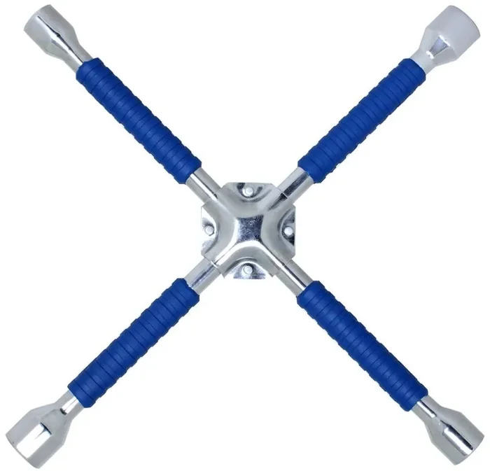 Cartman 16 Inch Universal Heavy Duty Lug Wrench Non Slip 4 Way Tire Iron Wrench