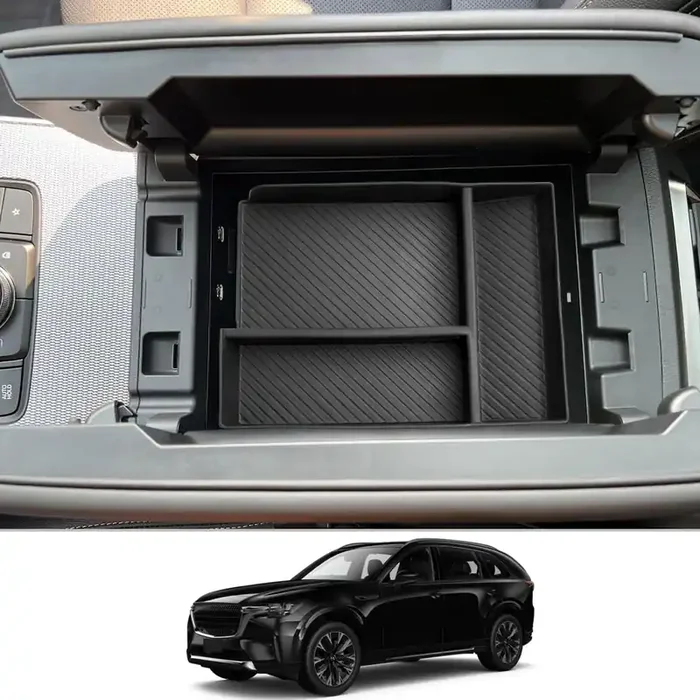 Cdefg For 2024 2025 Mazda Cx-90 Cx-70 Center Console Organizer Tray Compatible With 2024 2025 Mazda Cx-90 Cx-70 Middle Console Armrest Storage Box 2024 2025 Cx-90 Cx70 Accessories(1 For Armrest Only)