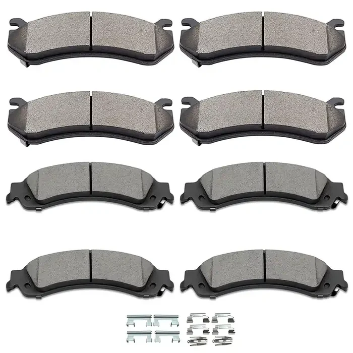 Ceramic Brake Pads Kit,Scitoo 8Pcs Disc Brake Pad Set Fit For Cadillac Escalade Esv Ext, For Chevy Avalanche Silverado Suburban