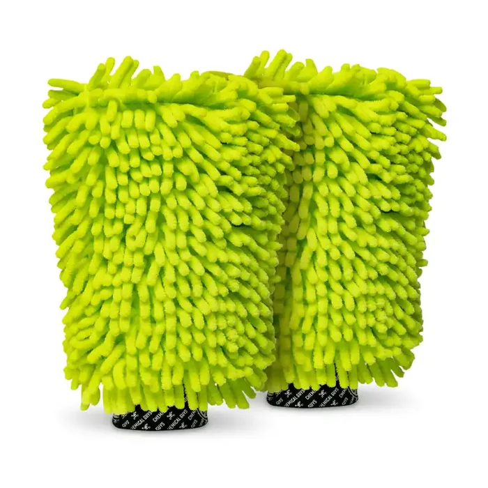 Chemical Guys Mic49302 Chenille Premium Scratch-Free Microfiber Wash Mitt, Lime Green, 9.6‘ X 2.3‘ X 7‘ (2 Pack)