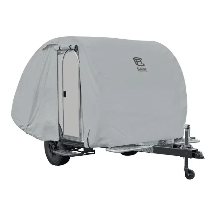 Classic Accessories Over Drive Permapro Teardrop Trailer Cover, Fits 10‘ – 12‘L X 6‘W, Rv Cover, Camper Cover, Travel Trailer Co