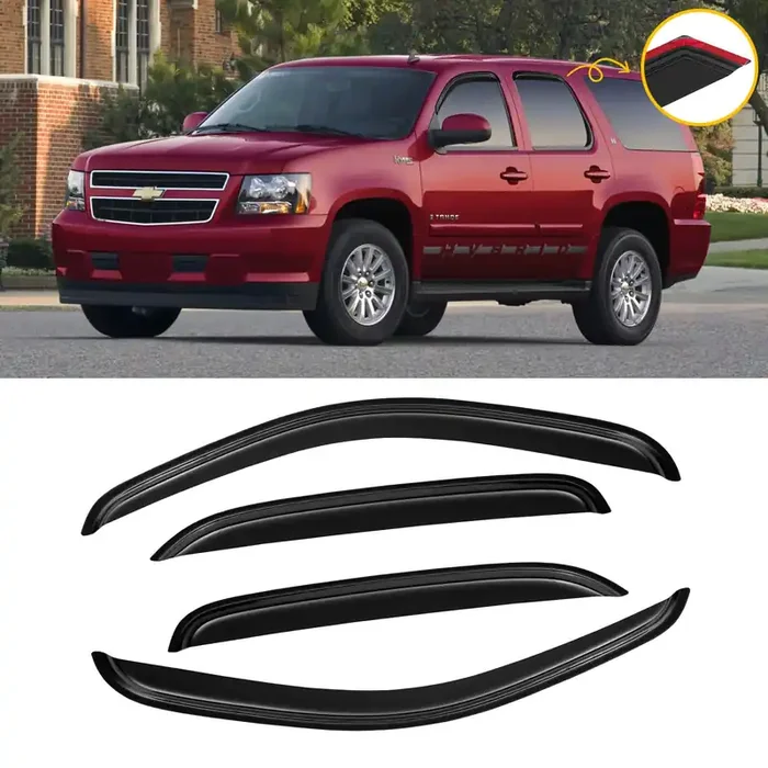 Cmvt Auto Window Visors For Chevy Chevrolet Tahoe & Gmc Yukon 2007-2014 (Not Fit Yukon Xl), Rain Guards Shield Vent Shade Deflec