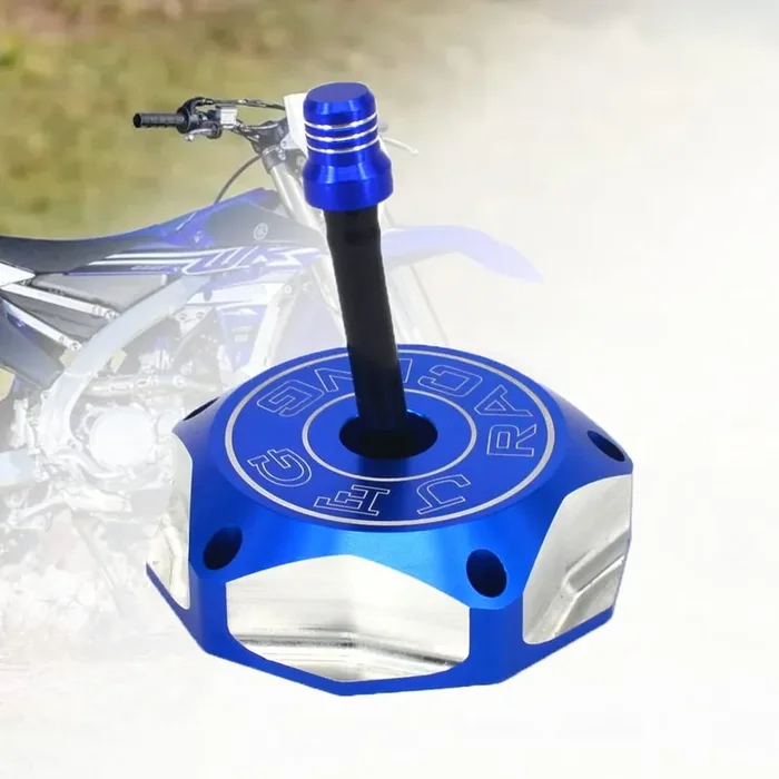 Cnc Gas Cap Gas Cover Fuel Tank Atv With Hose Vent Fit For Bruin 250 Big Bear 400 Big Bear 400 Big Bear 400 Bear Tracker Ttr250 Ttr225 Yz426F Blue…