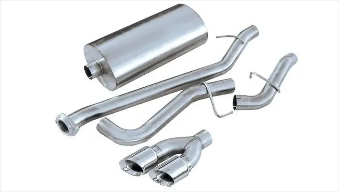 Corsa 14260 3″ Single Side Exit Sport Catback Exhaust with 4.0″ Polished Tips (1999-2006 Silverado / Sierra 143.5″ Wheelbase)
