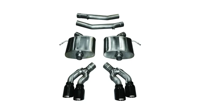 Corsa 14358BLK 2.75″ Dual Rear Exit Xtreme Axleback Exhaust System with Twin 4″ Black Tips (2016-2019 Cadillac CTS-V 6.2L Sedan)
