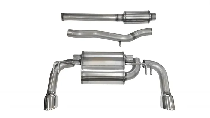 Corsa 14858 3.0 Inch Cat-Back Sport Dual Rear Exhaust 4.5 Inch Polished Tips 08-15 Mitsubishi Evolution X Sedan GSR Manual/MR Auto 2.0L Stainless Steel Corsa Performance