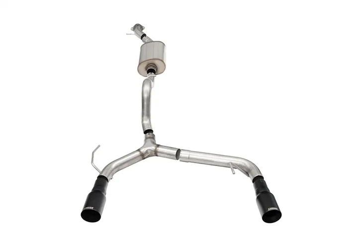 Corsa – 21-22 Ford Bronco 2.3L 2-Door 2.75In Cat-Back Dual Rear Exhaust W/ 4In Straight-Cut Black Tips (21204Bpc)