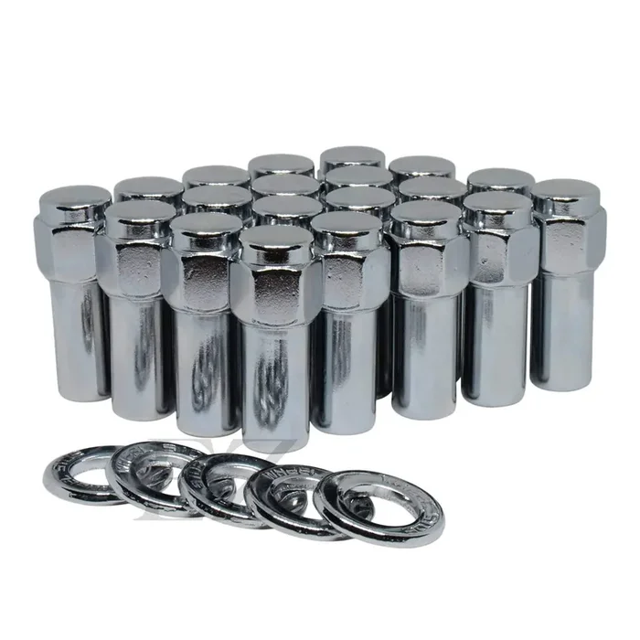 Cragar Sst Mag Lug Nut 7/16‘‘-20 With Center Washer Set Of 24 Pcs
