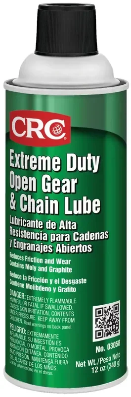 Crc Extreme Duty Open Gear & Chain Lube 03058 – 12 Wt Oz., Industrial Grade Lubricant W/ Moly And Graphite