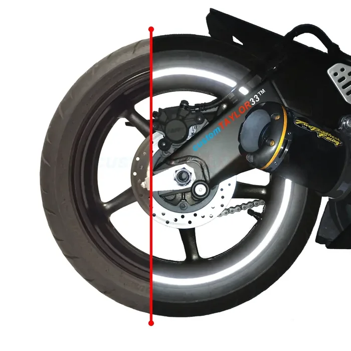 Customtaylor33 (All Vehicles) Black Engineering Grade Reflective Copyrighted Safety Rim Tapes (Must Select Your Rim Size), 17‘ (Rim Size For Most Sportsbikes)