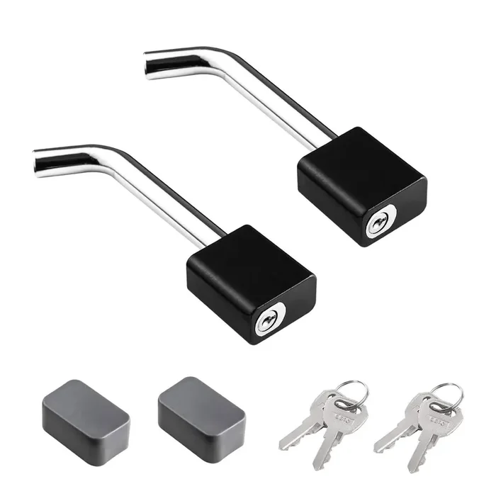 Czc Auto Trailer Hitch Receiver Lock Padlock Style And Swivel Head Dia 5/8 Inch Bent Pin For Class Iii Iv 2 2-1/2 Inch Receiver