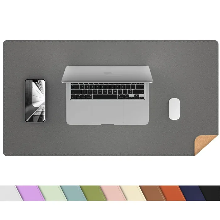 Desk Mat,35.4‘‘ X 17‘‘ Leather Desk Mat,Double-Sided Desk Pad,Desk Matt For Desktop,Large Mouse Pad,Office Desk Mat,Waterproof D