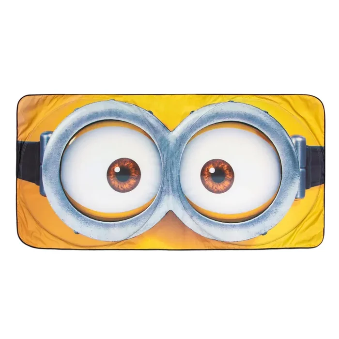 Despicable Me Minions Face Sunshade For Windshield Foldable Sun Visor Protector For Cars, Trucks, Suvs Blocks Uv Rays And Su