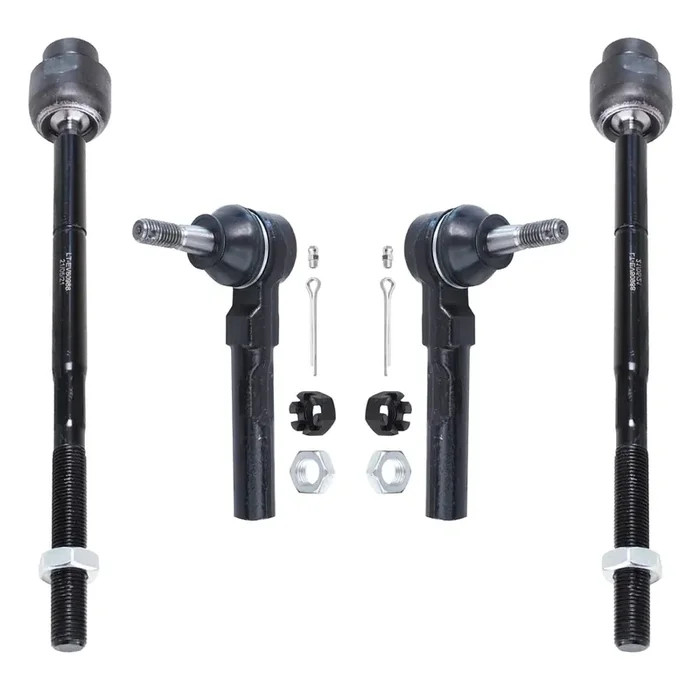 Detroit Axle – Front 4Pc Tie Rods For 04-12 Chevy Malibu Pontiac G6 Saturn Aura, 4 Inner & Outer Tie Rod Ends 2004 2005 2006 2007 2008 2009 2010 2011 2012 Replacement
