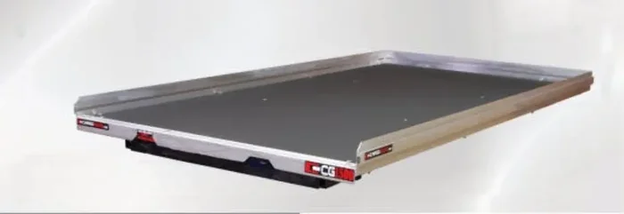 DISCONTINUED – DECKED CG1500-7348 Slide Out Cargo Tray, 1500 lb capacity, 70% ext 6 bearings, Alum Tie-Down Rails