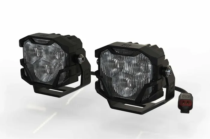 DISCONTINUED – Morimoto 4Banger HXB LED Pods (SAE Wide / Yellow)(Set) BAF012