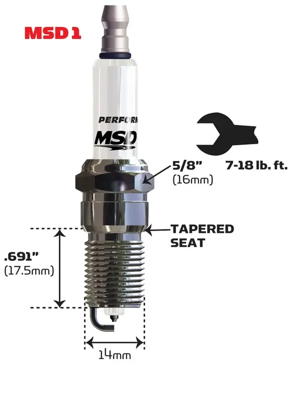 DISCONTINUED – MSD Performance 37134 Spark Plug, 1IR5Y, 4-pack