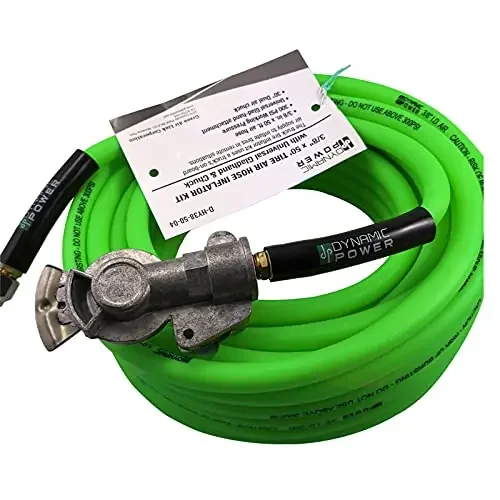 Dp Dynamic Power 3/8‘‘50 Ft Hybrid Tire Air Hose Inflator Kit With Universal Gladhand & Chuck (300 Psi)