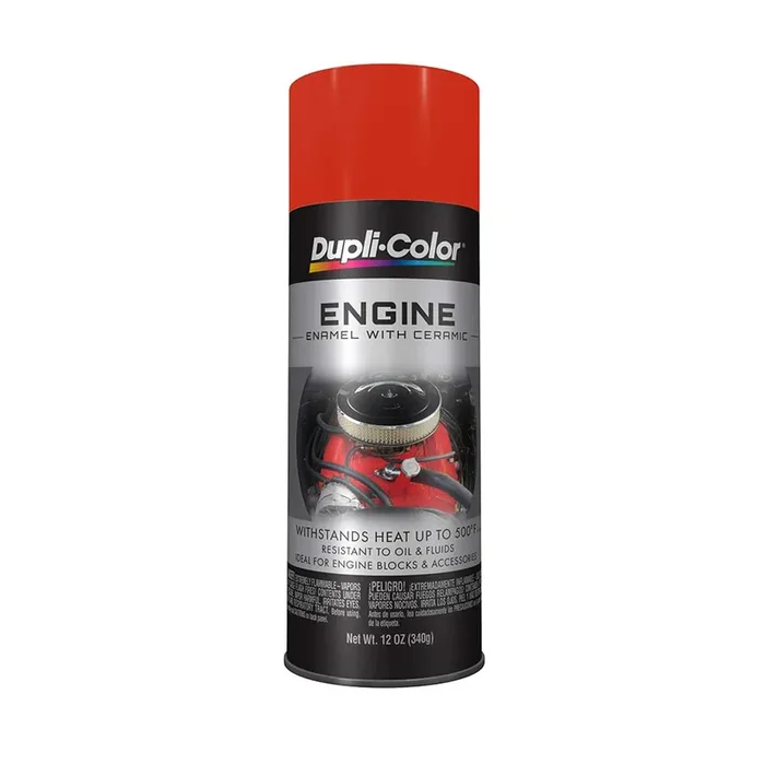 Dupli-Color De1622 Engine Enamel Spray Paint With Ceramic – Chrysler Orange – 12 Oz Aerosol Can