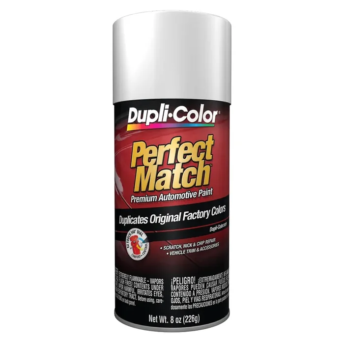 Dupli-Color Ebun03007 Perfect Match Automotive Spray Paint – Universal White – 8 Oz. Aerosol Can
