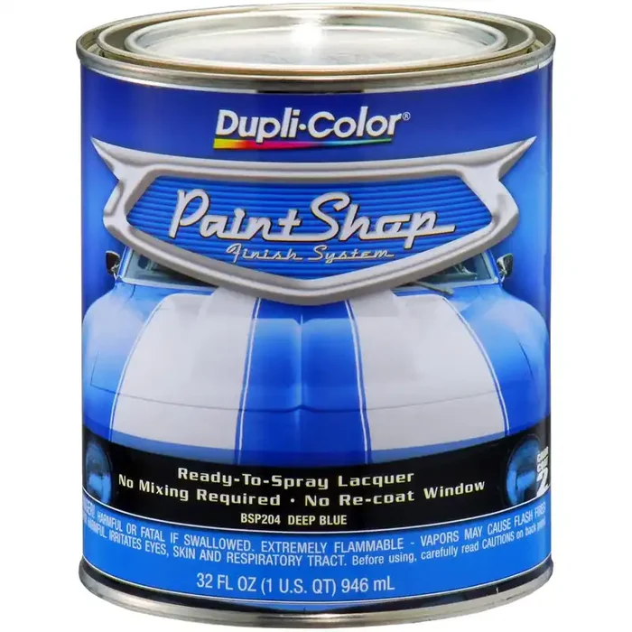 Dupli-Color Paint Shop Finish System Base Coat, Deep Blue Metallic, 32 oz, 1 Quart Automotive Paint