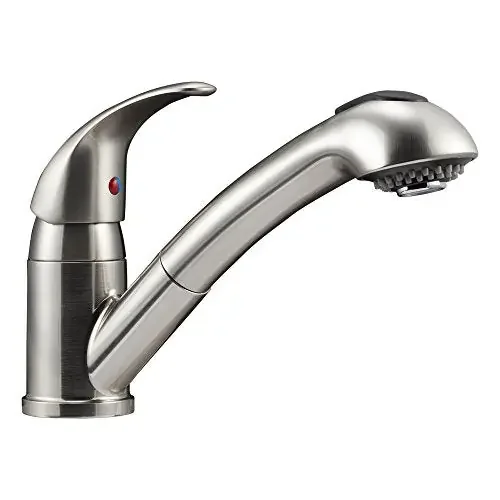 Dura Faucet Df-Nmk852-Sn Rv Pull-Out Swivel Kitchen Sink Faucet (Brushed Satin Nickel)
