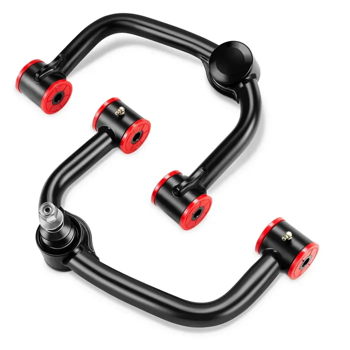 Dynofit 2-4‘ Upper Control Arms Compatible With 2004-2020 Ford F150, Front Extended Upper Control Arms For F150, Alignment Lift 2 To 4 Inch, Suspension Kit Tubular Control Arms, Set Of 2Pcs, Black