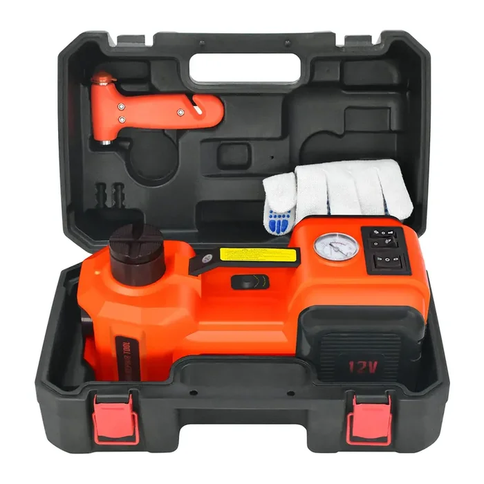 E-Heelp Electric Car Jack 5Ton 12V Kit Car Jack Hydraulic (Lifting Range 6.1~17.7 Inch) With Inflator Electric Jack For Car Suv