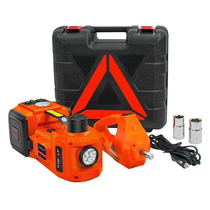 E-Heelp Electric Car Jack Kit 5Ton 12V Hydraulic Car Jack Lift (Lifting Range 6.1~17.7 Inch) With Electric Impact Wrench For Su