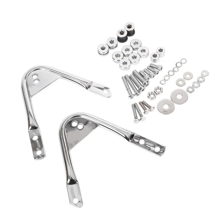 Ecotric Detachable Docking Hardware Kit Compatible With 1997-2008 Harley Touring Fl Road King, Road Glide, Street Glide & Electra Glide Two Up Luggage Rack Docking Hardware