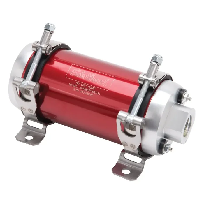 Edelbrock 182031 Quiet-Flo EFI In-Line Red Electric Fuel Pump – 80 GPH