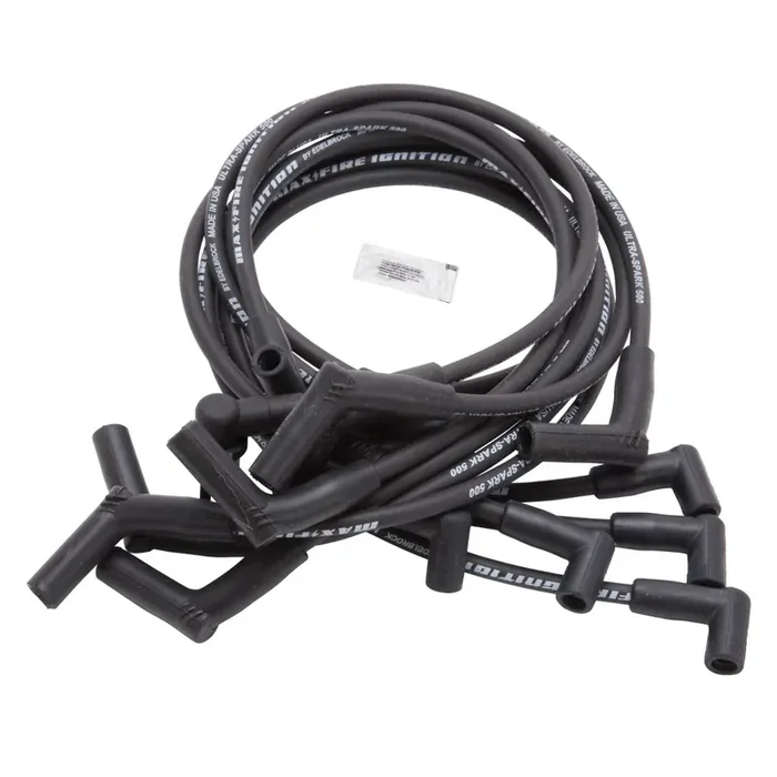 Edelbrock 22704 SPARK WIRE SET SBF 83-96 500 ohm RESISTANCE BLACK (SET OF 10)
