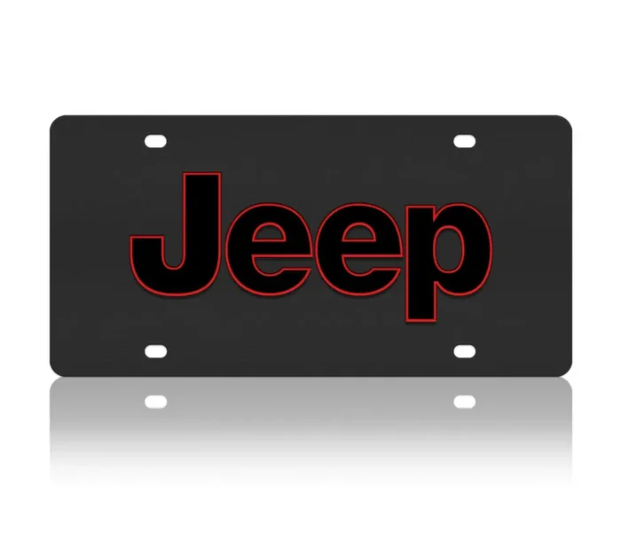 Eurosport Daytona- Compatible With -, Jeep Word – Carbon Steel License Plate