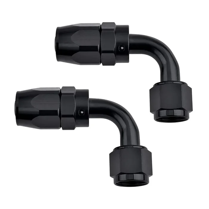 Evil Energy 10An Hose End Fitting 90 Degree Swivel For Cpe Braided Hose Black 2Pcs