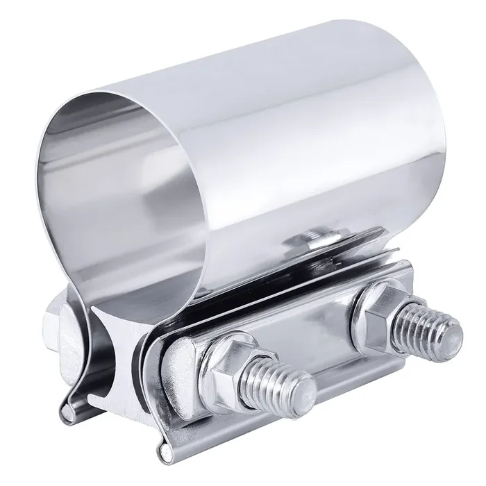 Evil Energy 2.75 Inch Exhaust Clamp,Butt Joint Band Clamp Sleeve Coupler Stainless Steel